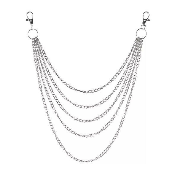 Sale - Multilayered Silver Pants Chain - Picture 6 of 6
